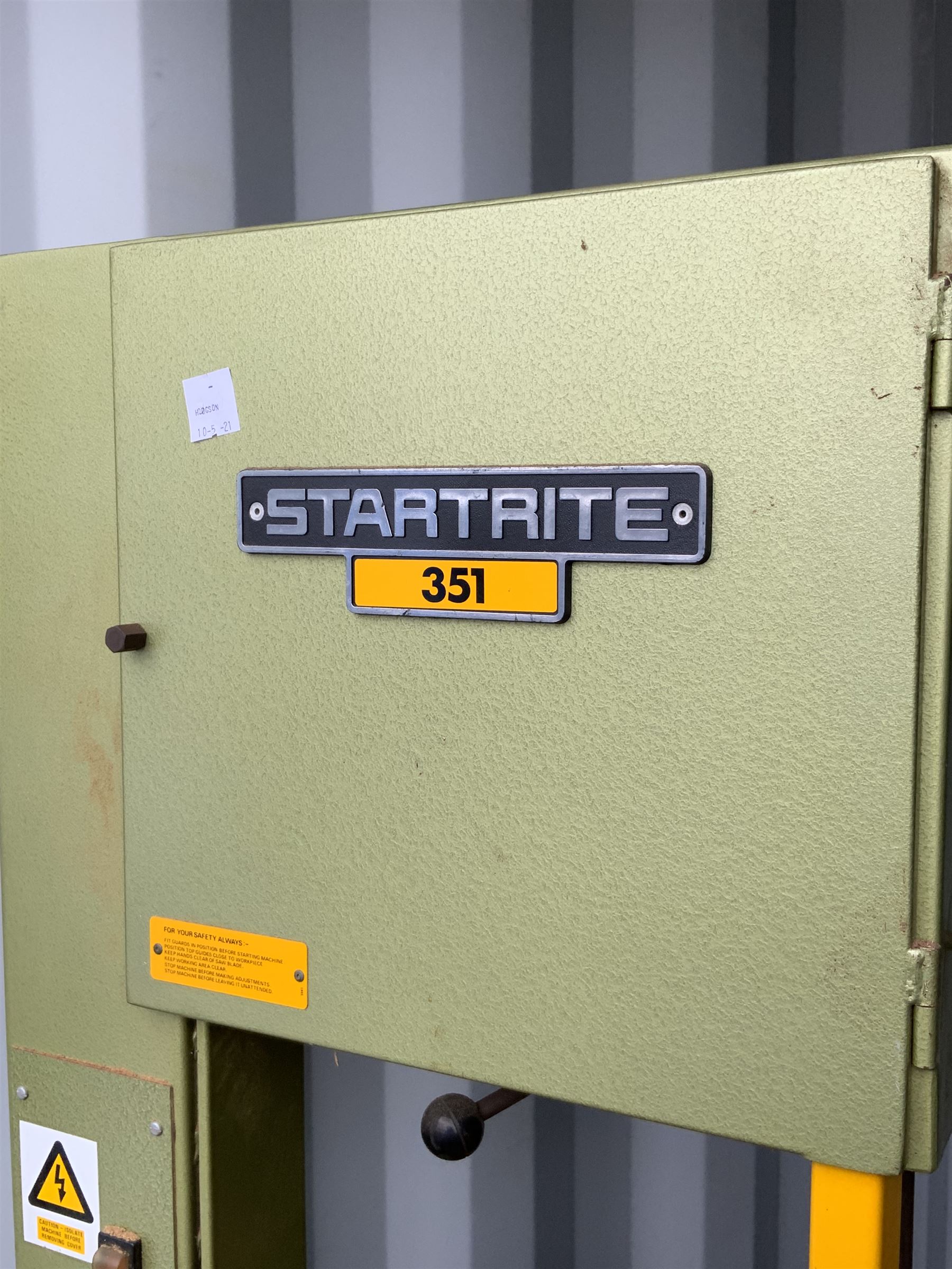 Startrite 351 floor standing bandsaw  - THIS LOT IS TO BE COLLECTED BY APPOINTMENT FROM DUGGLEBY STORAGE, GREAT HILL, EASTFIELD, SCARBOROUGH, YO11 3TX