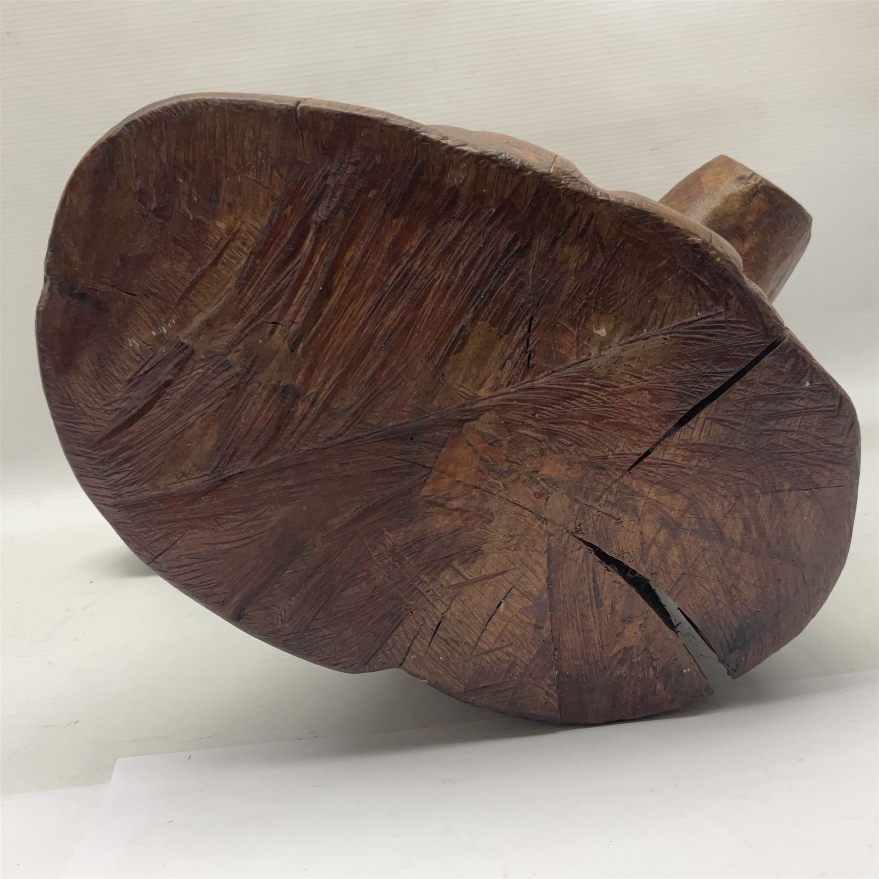 Helen Skelton (British 1933 – 2023): Large carved wooden sculpture, modelled as a male torso, H40cm. Born into an RAF family in 1933 in Kent and travelled the world extensively during her childhood. After settling in Bridlington, Helen immersed herself in painting, textiles, and wood sculpture, often inspired by nature's beauty. Her talent was showcased in a one-woman show at Sewerby Hall and recognised with the sculpture prize at Ferens Art Gallery in 2000. Sadly, Helen’s daughter passed away from cancer in 2005. This loss inspired Helen to donate her sculptures to Marie Curie upon her passing in 2023.