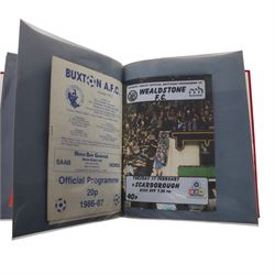 Comprehensive collection of approximately two-hundred Scarborough FC football programmes for the 1983/84, 1984/85,1985/86 and 1986/87 seasons, all filed within eight dedicated Scarborough FC red Home and Away binders 