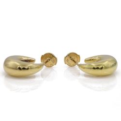 Georg Jensen pair of 18ct gold hoop earrings, stamped 750, boxed