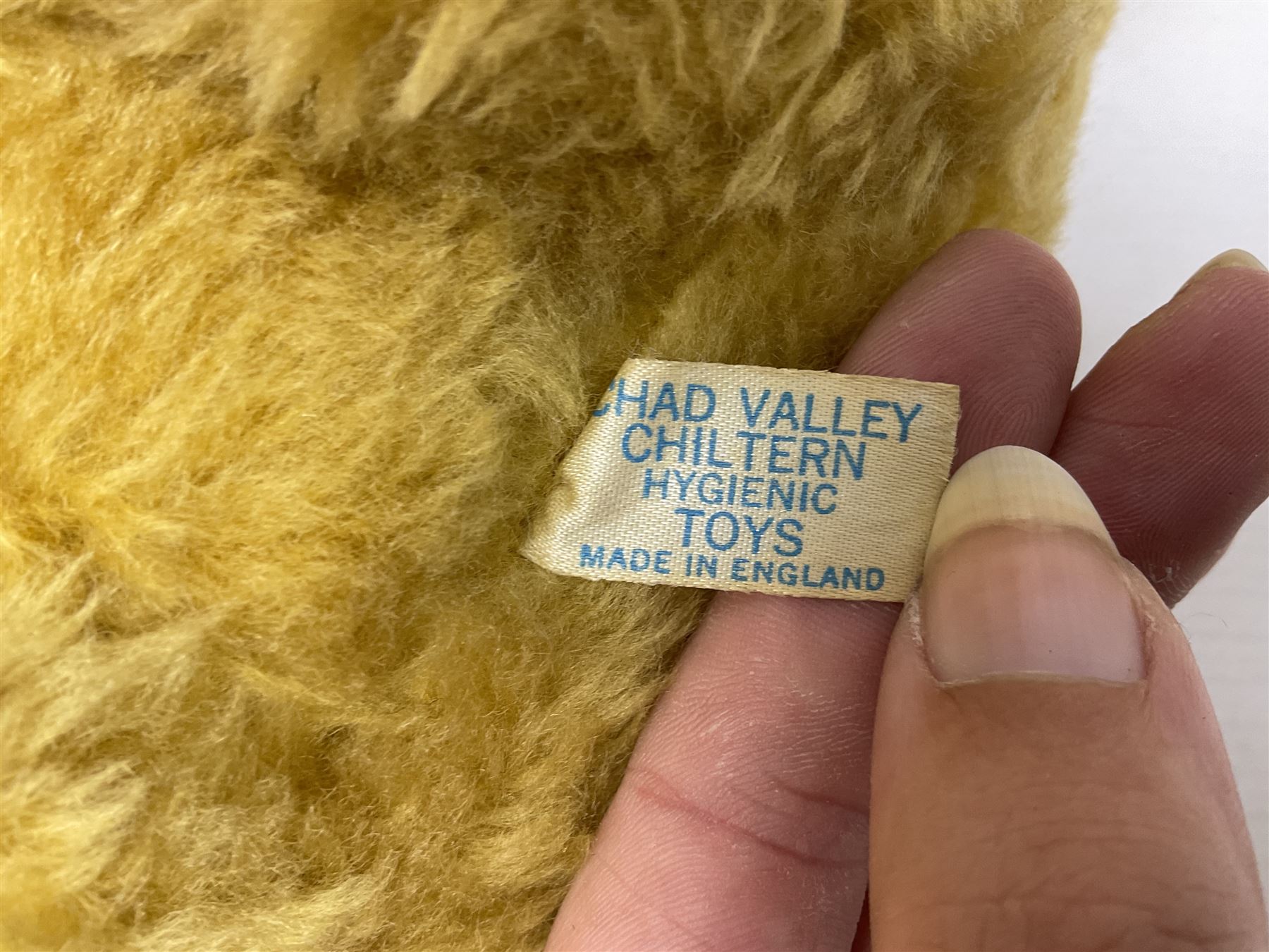 Dean's Rag Book limited edition teddy bear 'Bell Bear' No.221/1500 H32cm; Chad Valley Chiltern Hygenic teddy bear seated holding a honey pot; 1960s plush covered 'Sooty' teddy bear; and another smaller plush covered teddy bear (4)