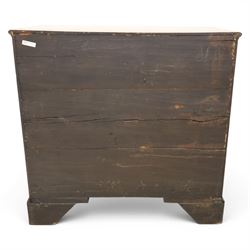 Georgian design mahogany chest, rectangular moulded edge, two short over three long drawers, raised on bracket feet