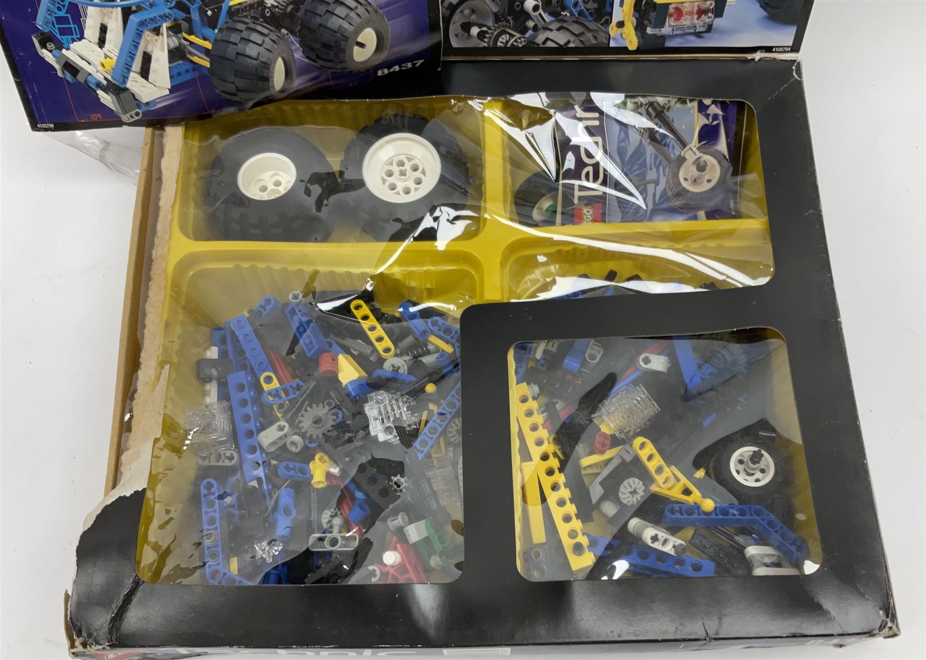 Lego - constructed Technics jeep with box no.8437 containing various sections; Technics sets  nos.42027 and 42020; Ninjago set no.2506; and twelve other boxed Lego items - nos. 7145, 31314NA, 3844, 75879, 7741, 70160, 5763, 31001, 4918, 40206, 6200 etc