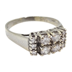 18ct white gold diamond set ring, hallmarked, diamond total weight 0.51 carat