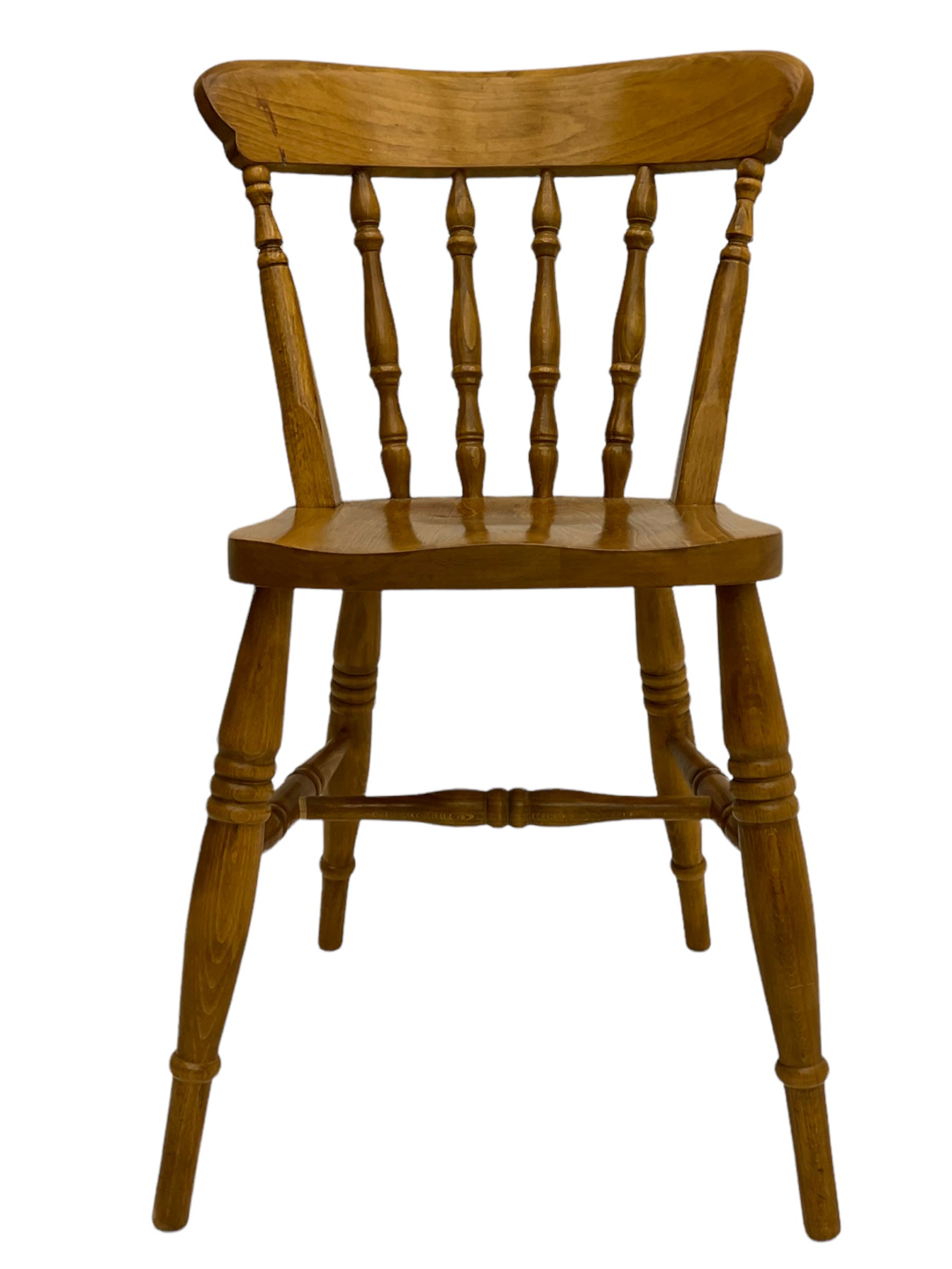 Set of four Farmhouse spindle back chairs