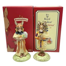 Two Royal Doulton Ancient Egyptian themed Bunnykins figures, with boxes (2)