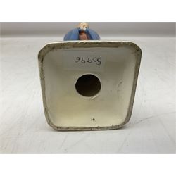 Hummel figure of a praying Saint together with a figure of a seated girl with deer, largest H40cm (2)