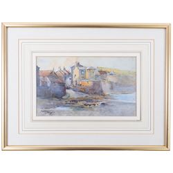 Henry Neil (British Early 20th Century): Robin Hood's Bay, watercolour signed and dated '12, 13cm x 22cm 
Notes: stylistically this picture is very similar to the work of RHB artist James Ulric Walmsley (1860-1954), and its date means that the two may well have met or painted together.