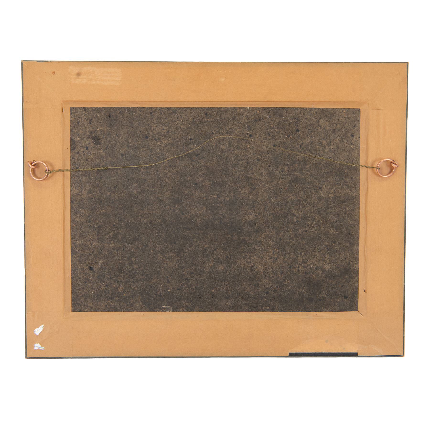 James William Booth (Staithes Group 1867-1953): Girls Beside a Thatched Cottage, oil on canvas laid on board signed 21cm x 30.5cm 