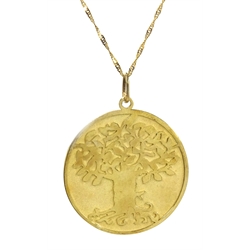 Gold tree of life pendant necklace hallmarked 9ct