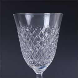 Set of five Stuart Crystal wine glasses and a Edinburgh Crystal thistle glass
