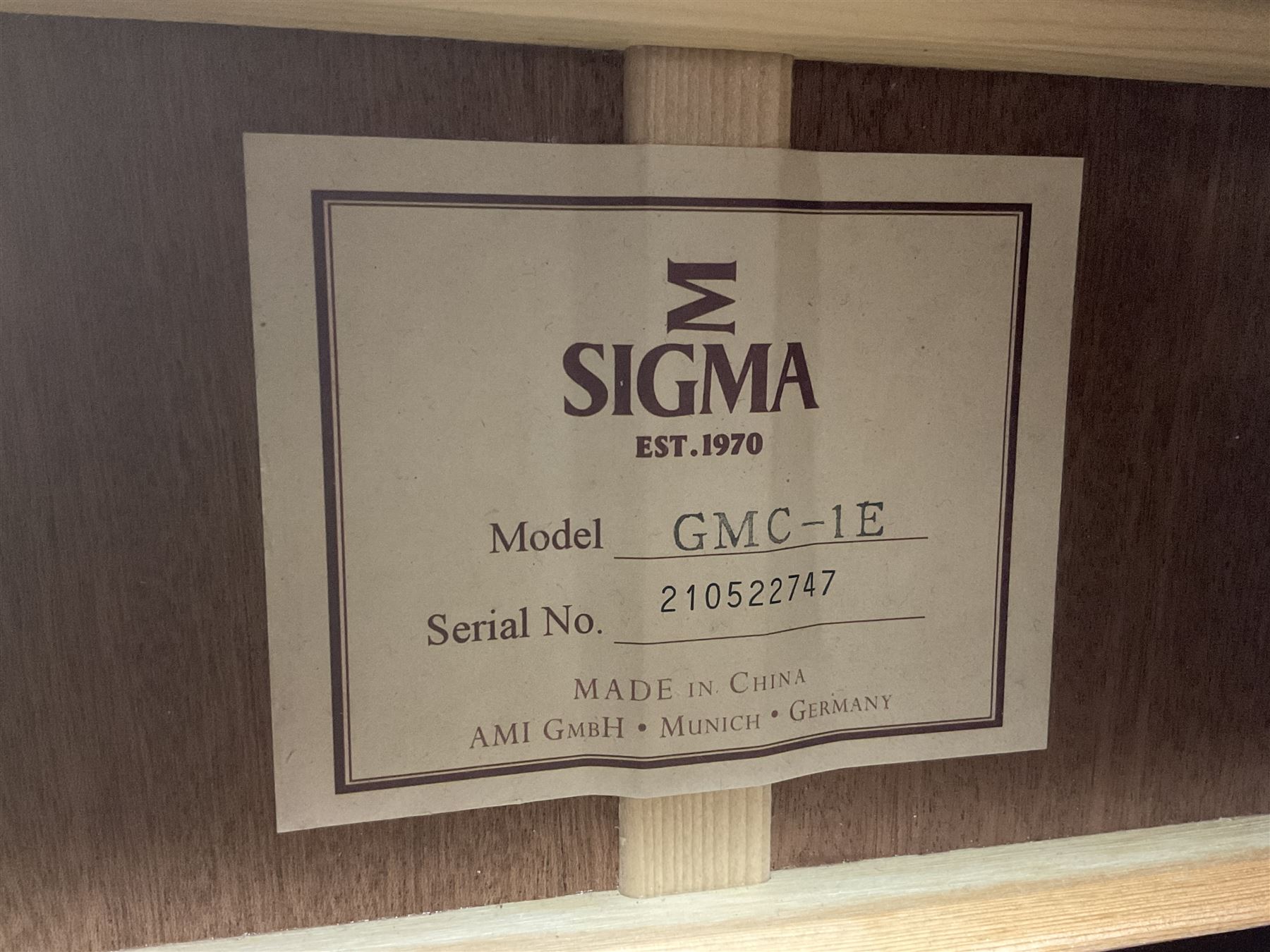 Sigma gmc 1e