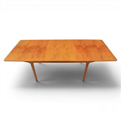 A.H. McIntosh & Co Ltd - Mid-20th century teak double leaf extending dining table (Extended 234cm)