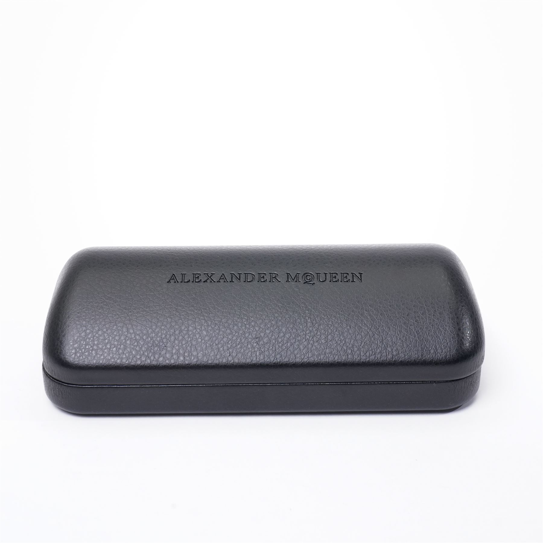 Alexander McQueen - pair of oversized sunglasses, with tortoiseshell-effect acetate frames and gradient tinted lenses, the fronts studded with gold-tone metal rivets, the arms signed ‘Alexander McQueen’, with original hard case and box
