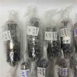 Collection of Philips, Rogers, Ken Rad and Solus, thermionic radio valves/vacuum tubes, including PZ30, PY800, U26, 30LI, approximately 30