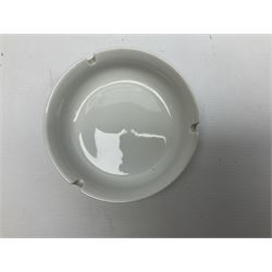 Chad Valley clockwork Fordson Major Tractor, a group of play worn Britains and other lead and metal farm animals, figures and accessories including a kennel, haystacks, dovecote, cows, sheep etc, together with a diecast model of a Tandem Bike L31cm