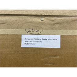 Frederick William Booty (British 1840-1924): Panoramic View over Runswick Bay, watercolour signed and dated 1905 (beneath the mount) 40cm x 71cm