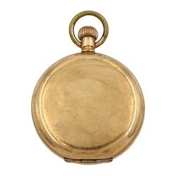 Early 20th century gold-plated full hunter lever pocket watch by Thomas Russell & Son and a Bernex 9ct gold ladies manual wind wristwatch, on 9ct gold bracelet