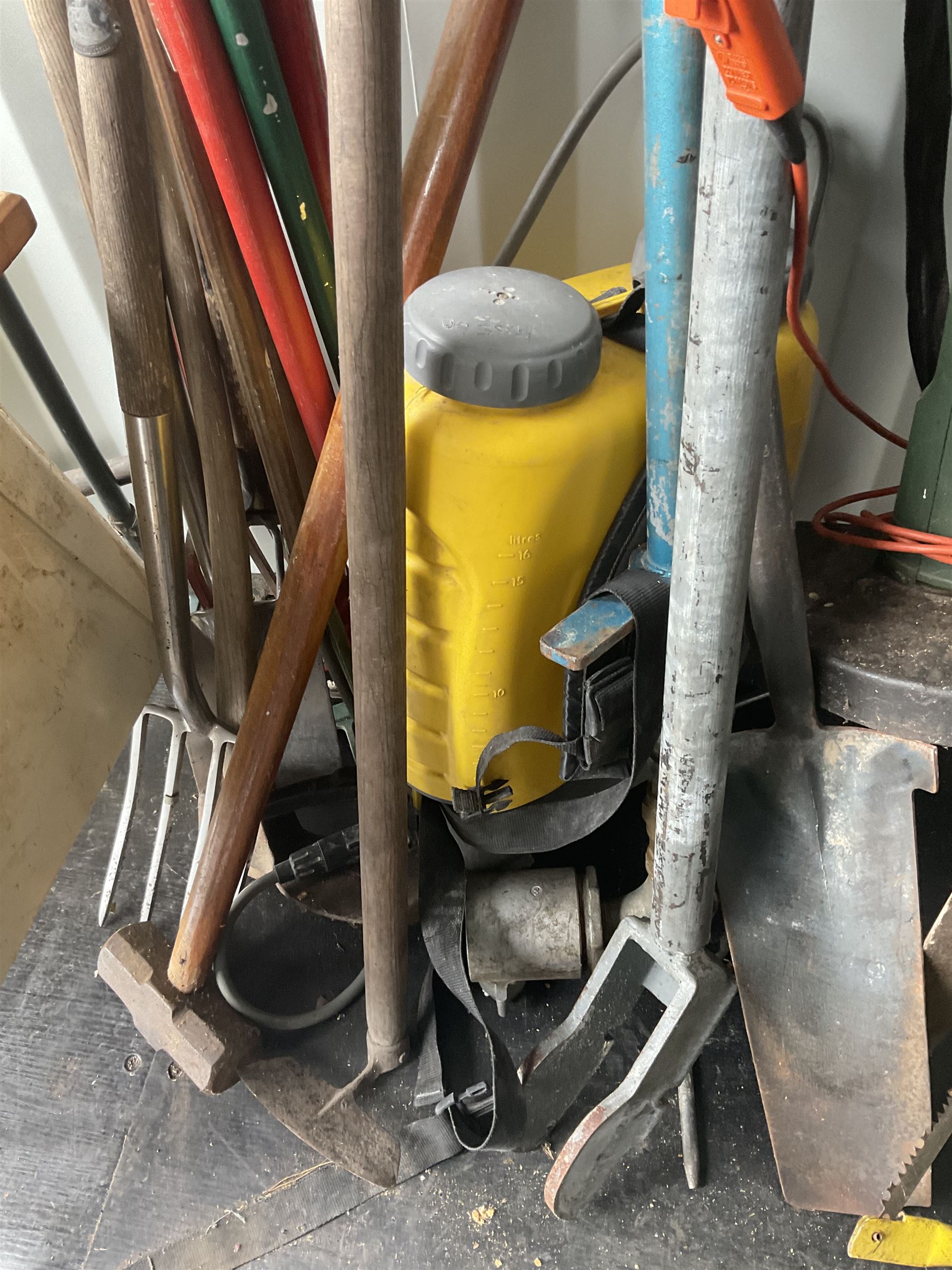 Various garden tools including sprayer - THIS LOT IS TO BE COLLECTED BY APPOINTMENT FROM DUGGLEBY STORAGE, GREAT HILL, EASTFIELD, SCARBOROUGH, YO11 3TX