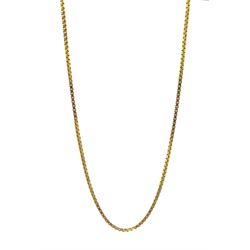 18ct gold box chain necklace, stamped 750