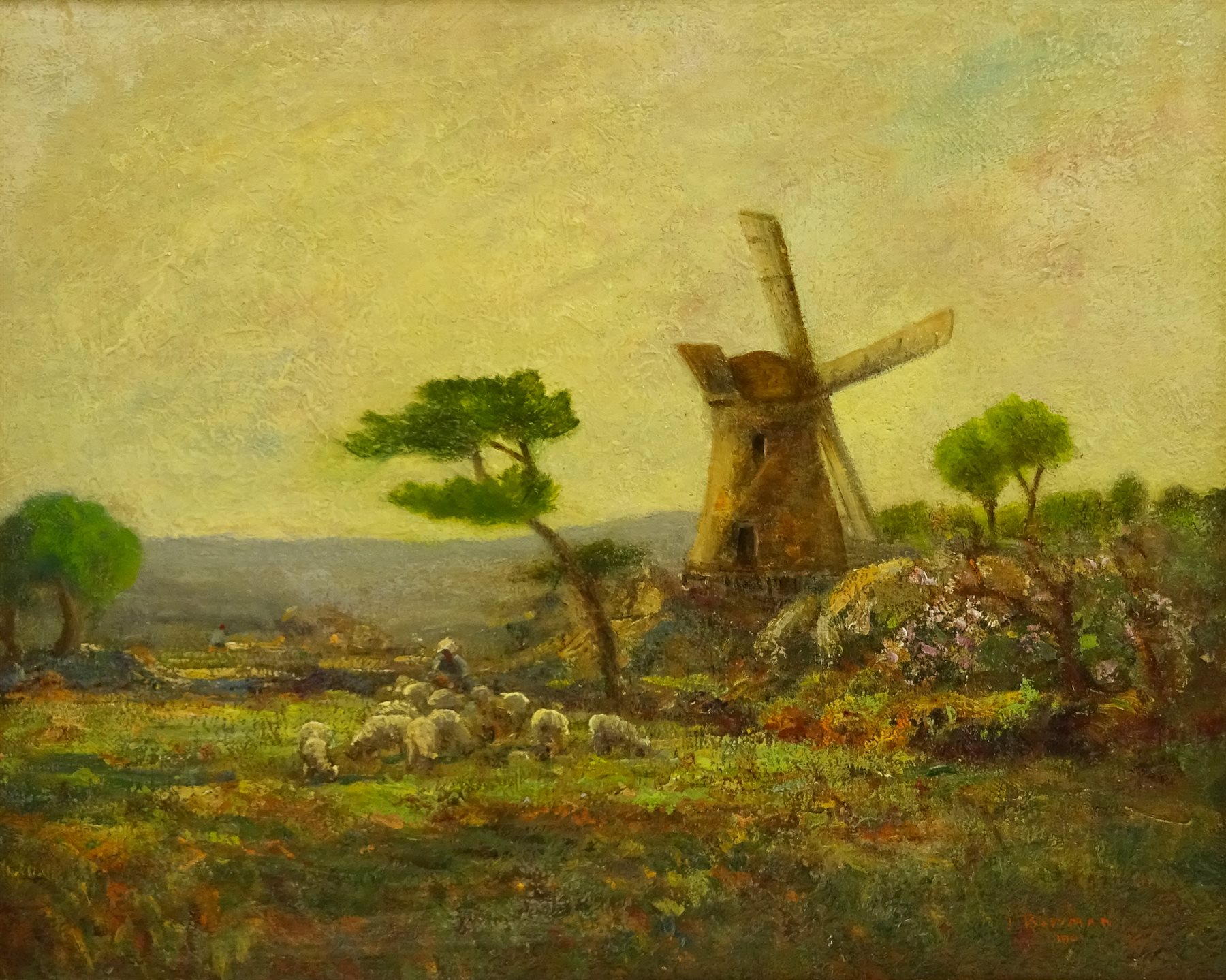 John Bowman (Staithes Group 1872-?): Ugthorpe Mill near Whitby, oil on canvas signed and dated 1901, 42cm x 52cm
Provenance: exh. Peter Haworth, Milnthorpe Cumbria; with Phillips & Sons Fine Art, Marlow June 1978 