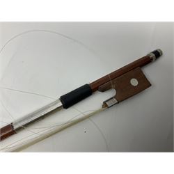 Three Stentor Student violins - three-quarter size with 33cm two-piece back; and two quarter size each with 28cm two-piece back; each in carrying case with bow (3)