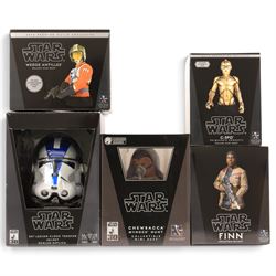 Four Gentle Giant Star Wars busts, comprising 2014 Premier Guild Exclusive Wedge Antilles ...