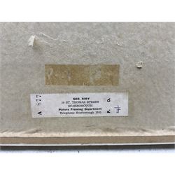 Lilian Colbourn (British 1897-1967): 'Fishermen - Whitby', pencil and chalk signed, titled on label verso 24cm x 30cm 
Provenance: exh. Scarborough Art Gallery Fourth North Riding Artist's Exhibition, loaned by the current vendor, label verso