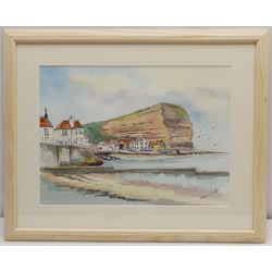 Penny Wicks (British 1949-): Cod and Lobster 'Staithes', watercolour and ink signed, titled verso 27cm x 37cm