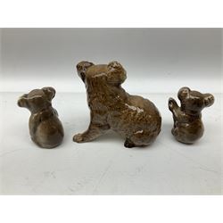 Collection of Beswick figures, including seal no.1563, koala no.1038, sheep dog, panda cub no. 1815, jack russell terrier no.3380 etc (8)