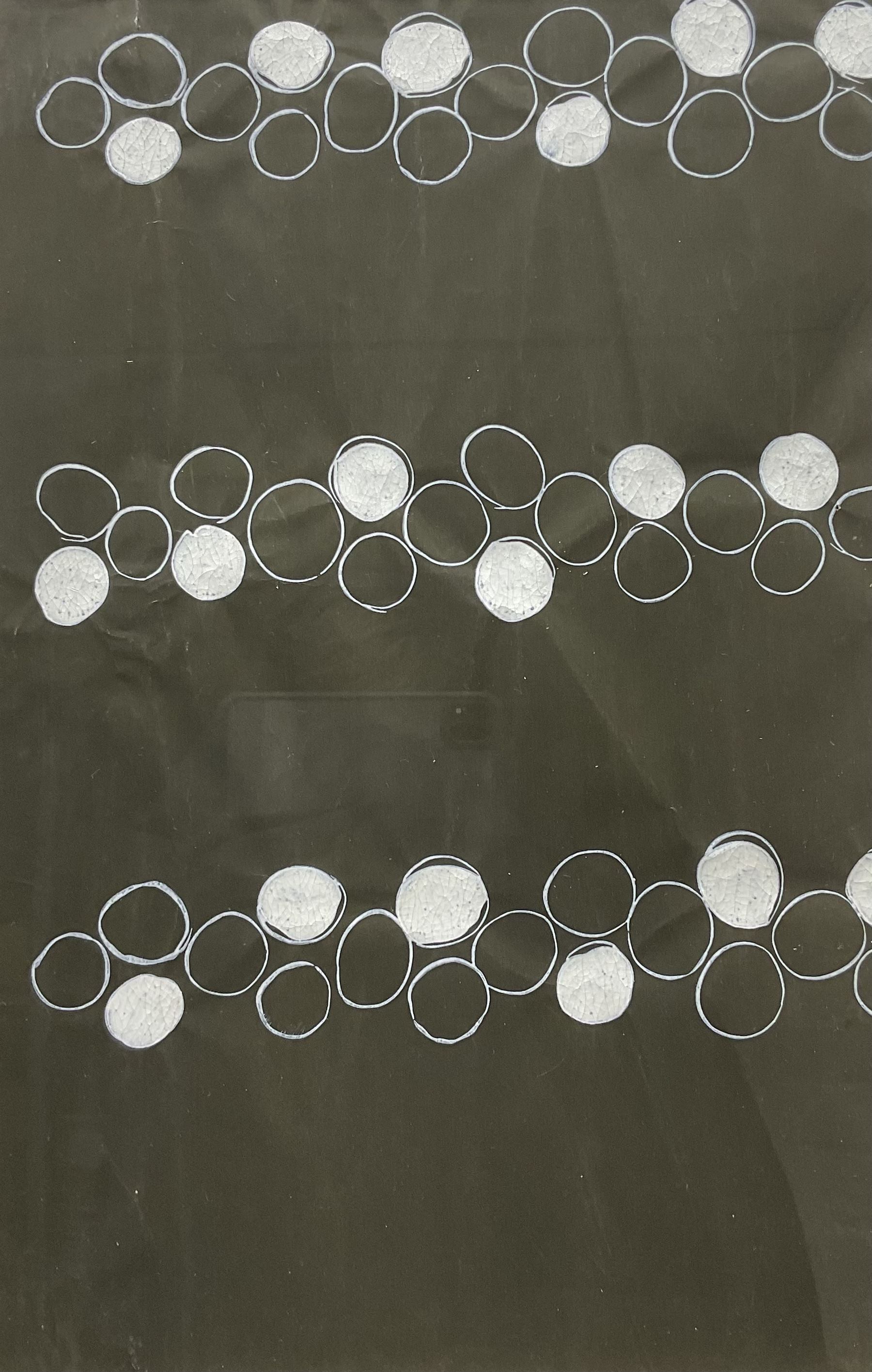 Raoul Dufy (French 1877-1953): Black and White Circle Design, gouache on paper unsigned 48cm x 31cm
Provenance: with Leighton Fine Art; Bianchini Ferier Archive - Christie's London 16th November 2000.
Notes: The silk weaving house of Bianchini Firier was founded in Lyon in 1888. In 1912 Raoul Dufy signed a contract with them and went on to produce about 4000 designs for Bianchini Firier between 1912 and 1928. After his contract came to an end Bianchini Firier continued to make fabrics for important fashion houses such as Worth, Madeleine Vionnet, Jeanne Lanvin Paquin and Patou. They produced scarves for Hermes, Jacques Fath and others and created imaginative designs for Givenchy, Balenciaga, Chanel, Dior and Yves Saint-Laurent etc.