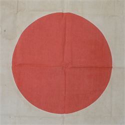 WWII Japanese Yosegaki Hinomaru (Good Luck) national flag, H72cm, L80cm
