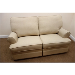  Marks & Spencer two seat reclining sofa upholstered in natural fabric, W175cm  