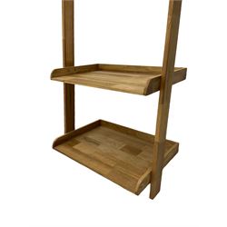 Futon Company - hallstand fitted with hooks and two shelves (W55cm, H181cm, D47cm), and a wall mirror with shelf and hooks (30cm x 40cm)