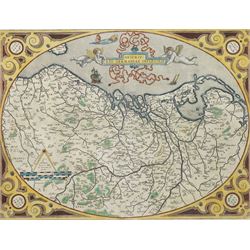 Abraham Ortelius (Belgian 1527-1598): 'Descriptio Germaniae Inferioris', 16th century engr...