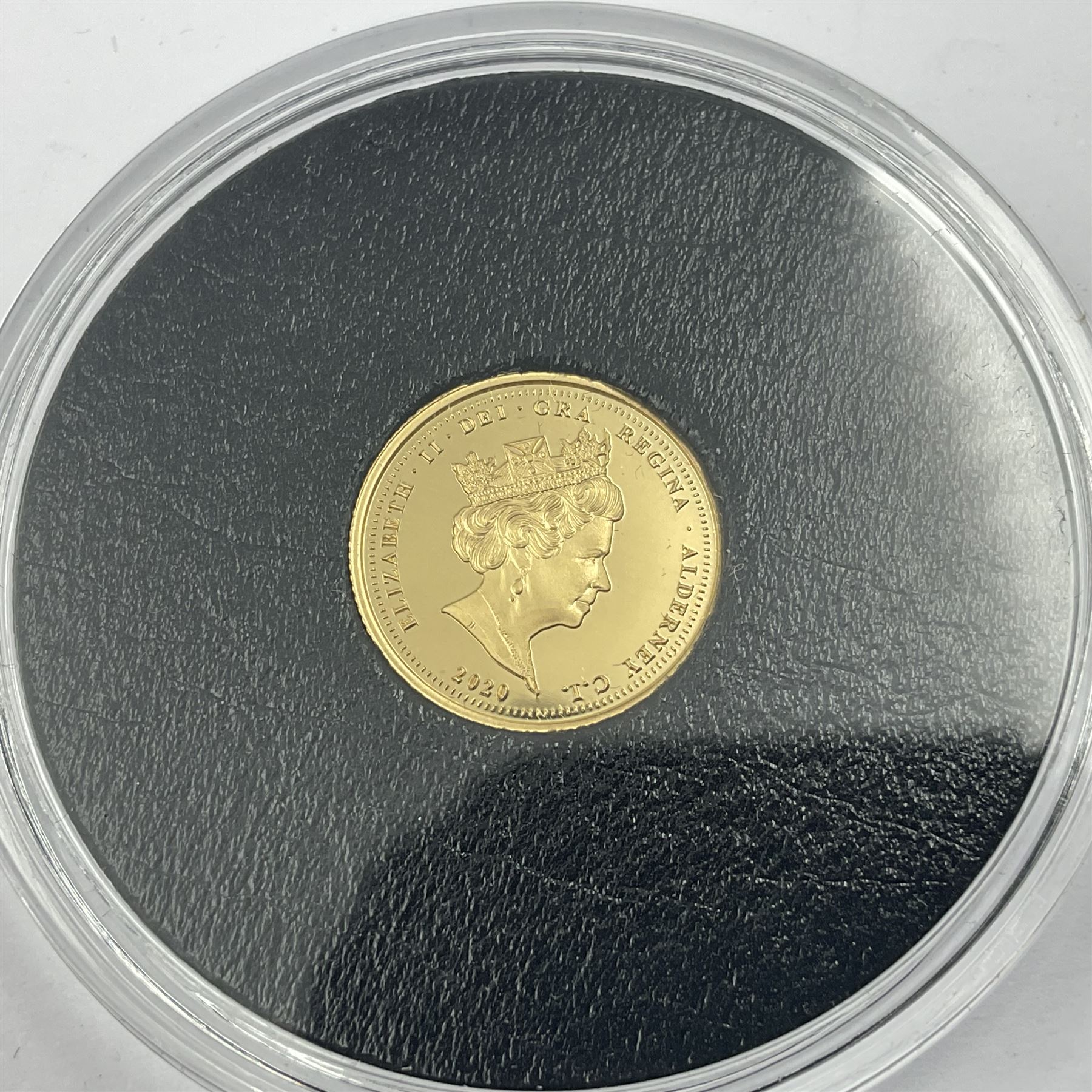 Queen Elizabeth II Alderney 2020 '80th Anniversary of Dunkirk' gold proof quarter sovereign coin, with certificate