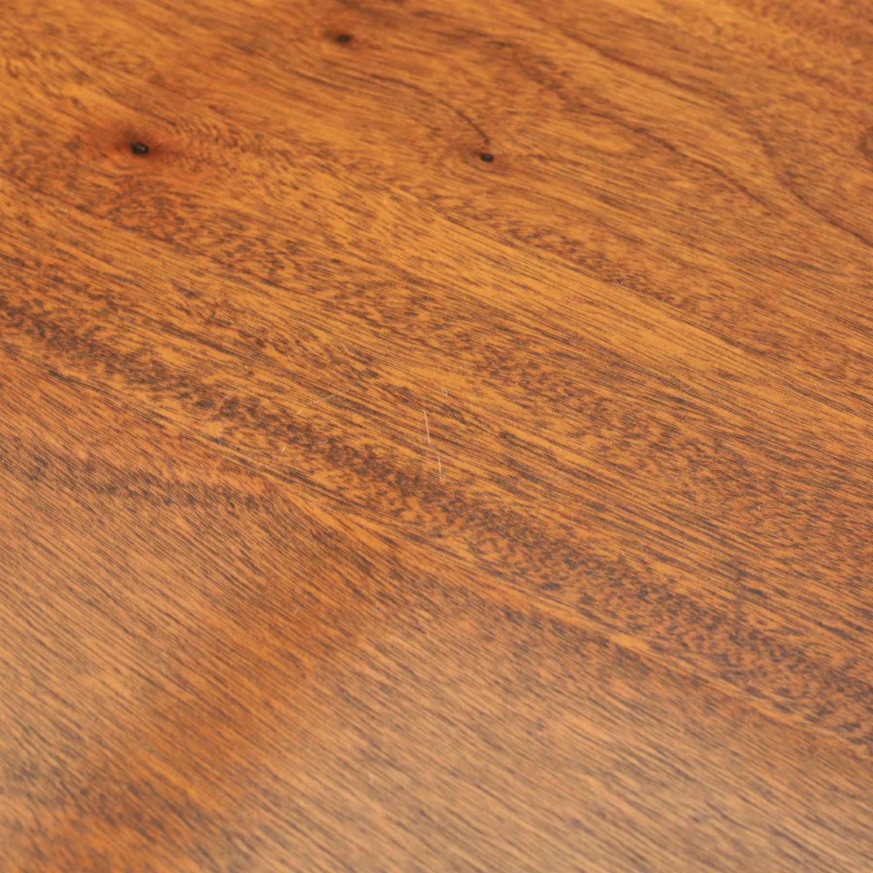 Regency design mahogany extending twin pedestal dining table with two additional leaves, raised on splayed supports terminating brass paw feet
Extends to 268cm