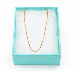 Tiffany & Co. 18ct gold fine bead link chain necklace, London 2014, boxed