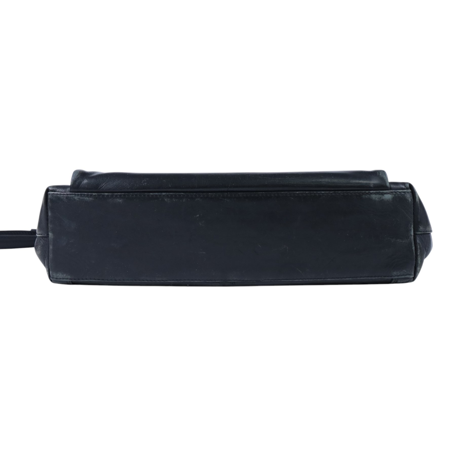 Black soft leather fitted brief case with shoulder strap W40cm, H30cm