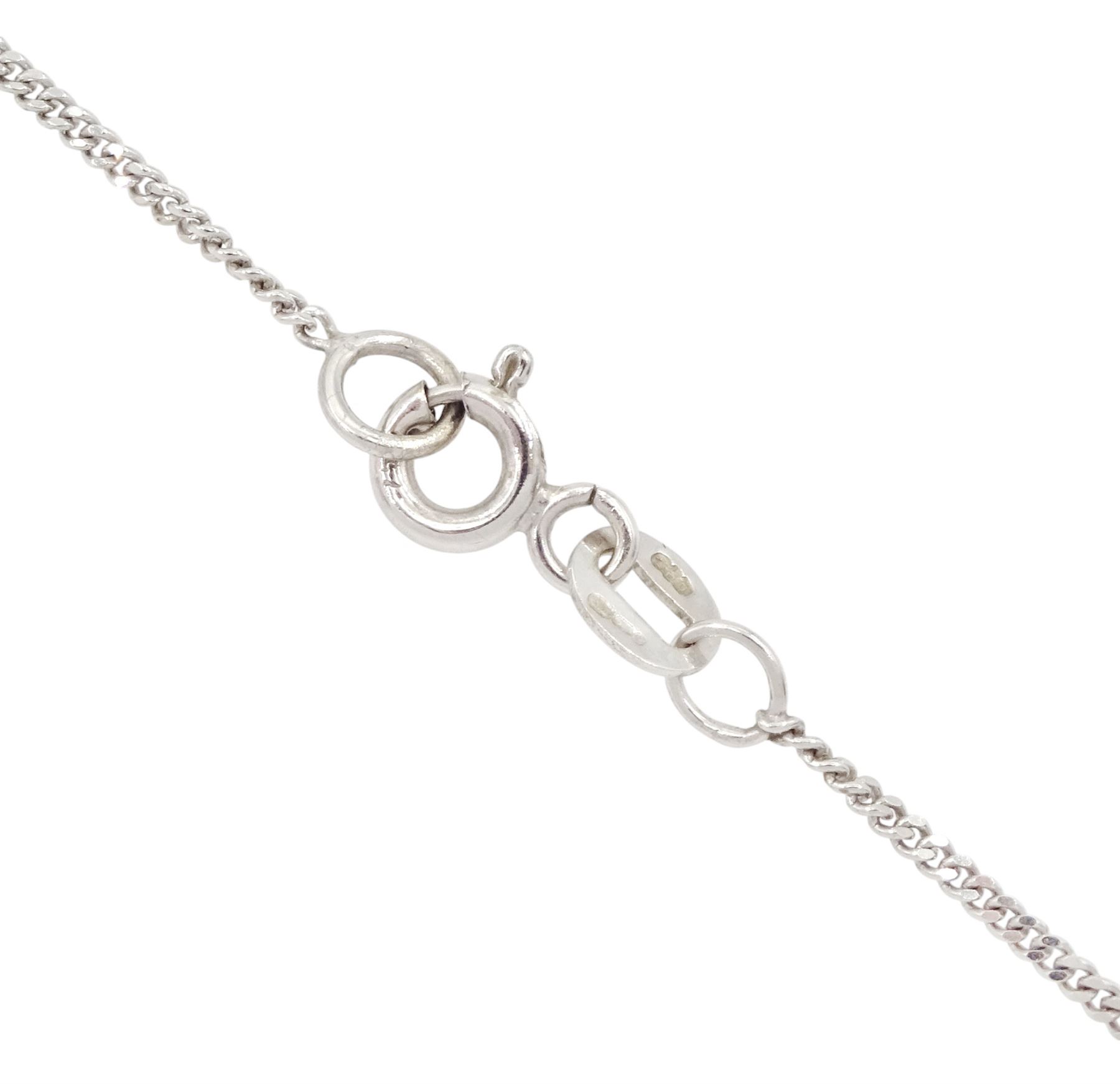 18ct white gold pear cut tanzanite and pear cut diamond pendant necklace, tanzanite approx 1.20 carat, diamond approx 0.15 carat