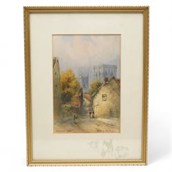 Thomas 'Tom' Dudley (British 1857-1935): 'Spen Lane - York', watercolour sketching signed and inscribed 22cm x 15cm