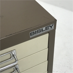 *Bisley five drawer index cabinet, W28cm, H33cm, D41cm