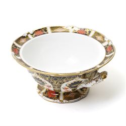 Royal Crown Derby Imari pattern sauce tureen and cover with acorn lift Pattern 1128, 13cm x 17cm