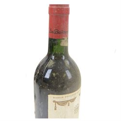 Mixed red wine; including  Baron Philippe de Rothschild 1984 Mouton-cadet, Henry Fessy, 2010 Crus De Beaujolais, Reserve des Tuguets, 2010 Madiran, etc various contents and proof (12)