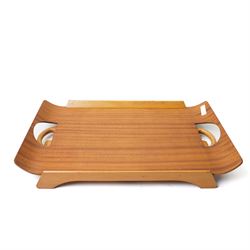 'The Centurion' bentwood lap tray by Paragon of London, W59cm