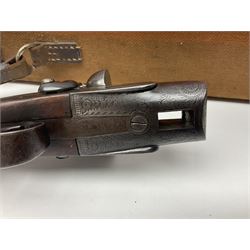SHOTGUN CERTIFICATE REQUIRED - Late 19th century R. Robinson of Hull 12-bore side-by-side double barrel hammer shotgun; with 76cm(30