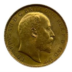 King Edward VII 1906 gold half sovereign coin