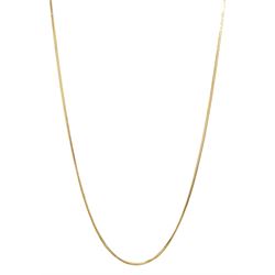 18ct gold foxlink chain necklace, stampe