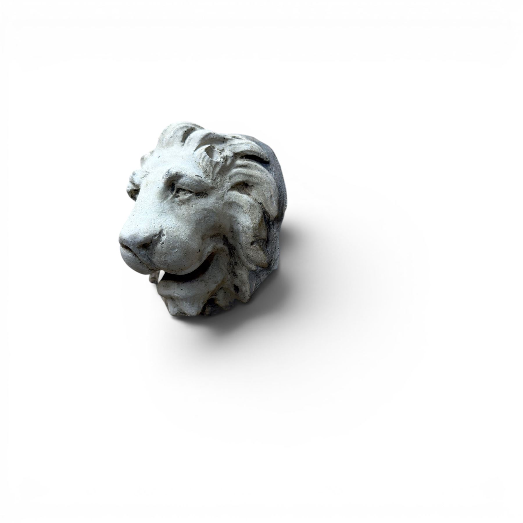 J M Blashfield - pair of 19th century buff terracotta garden urn plinths, square form with stepped base, decorated with relief lion masks