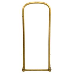 Tall Victorian hall mirror, in arched gi